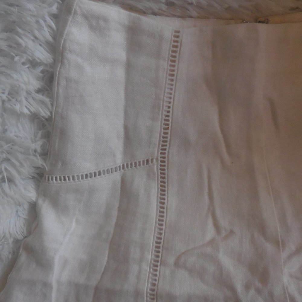 LOFT White Linen Summer Skirt